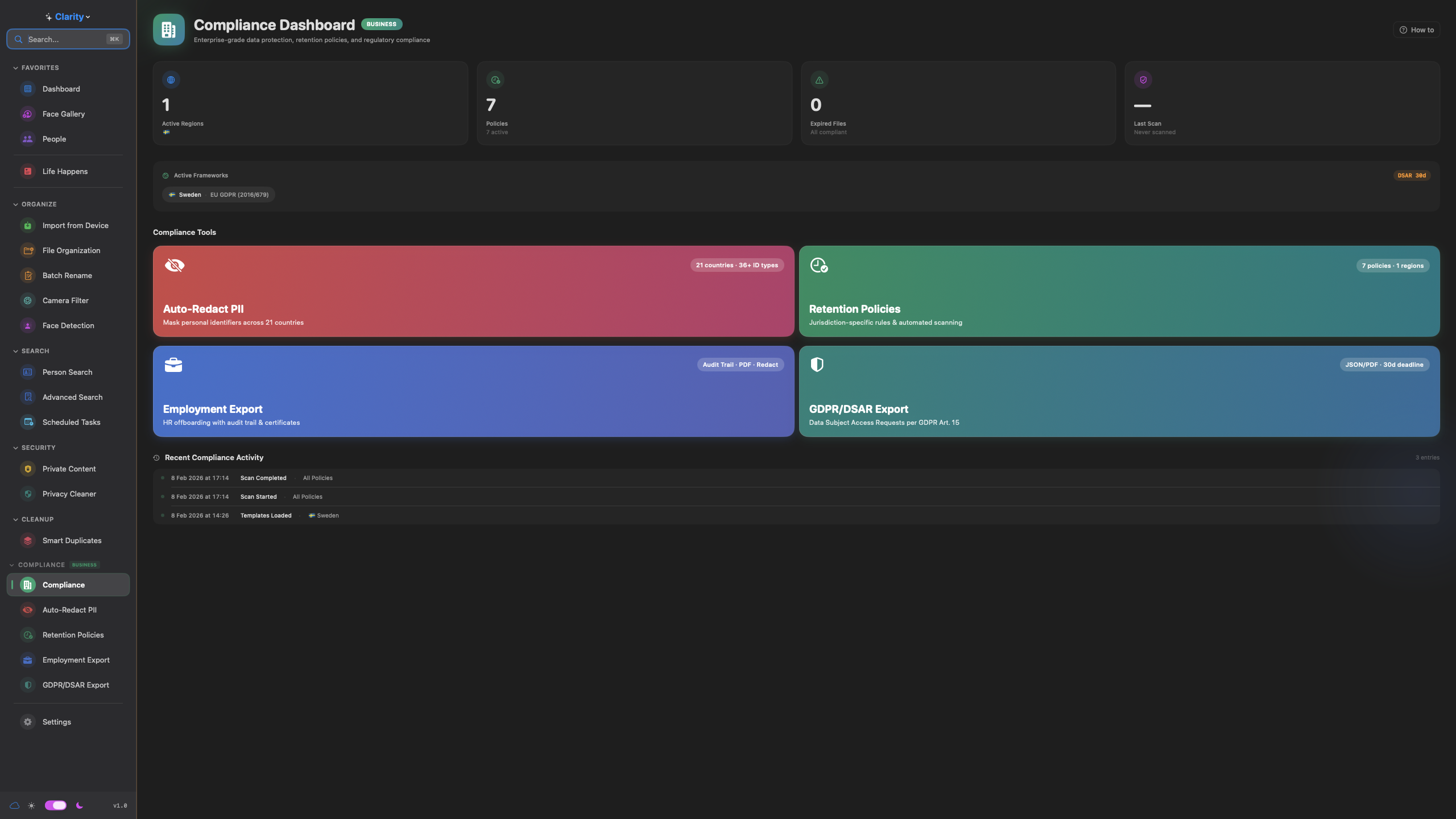 Compliance Dashboard